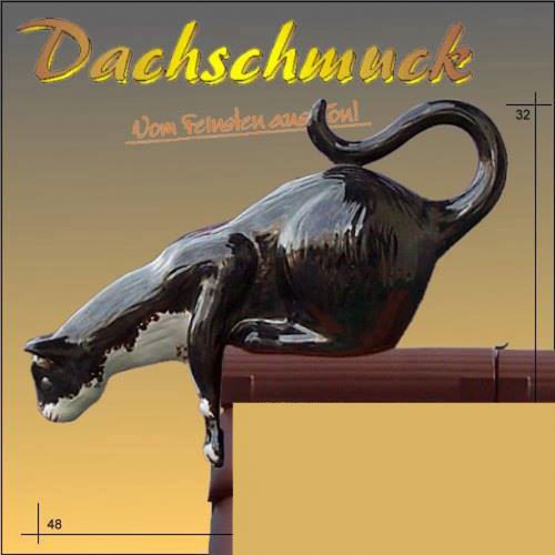 Dachmuck-Katze-springend